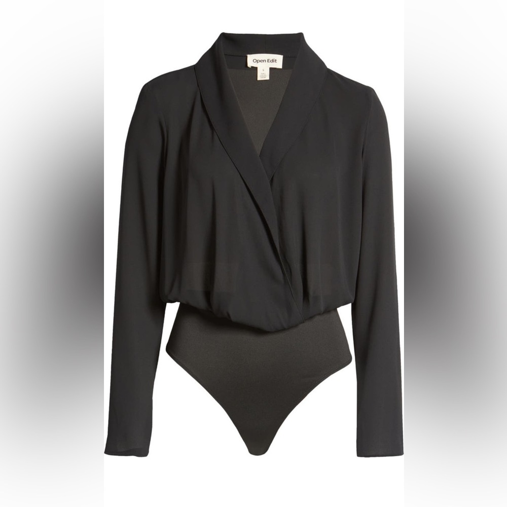 Nordstrom Open Edit Wrap Bodysuit Size Medium In … - image 7